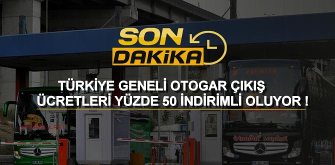Türkiye Geneli Otogarlara Yüzde 50 İndirim Geliyor