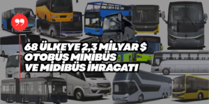 Türkiye : Otobüs Midibüs Minibüs İhracatlar Ocak Eylül 2025 Raporu