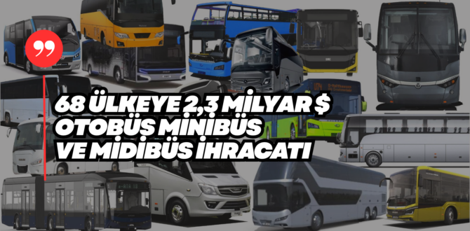 Türkiye : Otobüs Midibüs Minibüs İhracatlar Ocak Eylül 2025 Raporu